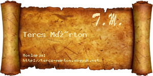 Tercs Márton névjegykártya