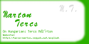 marton tercs business card
